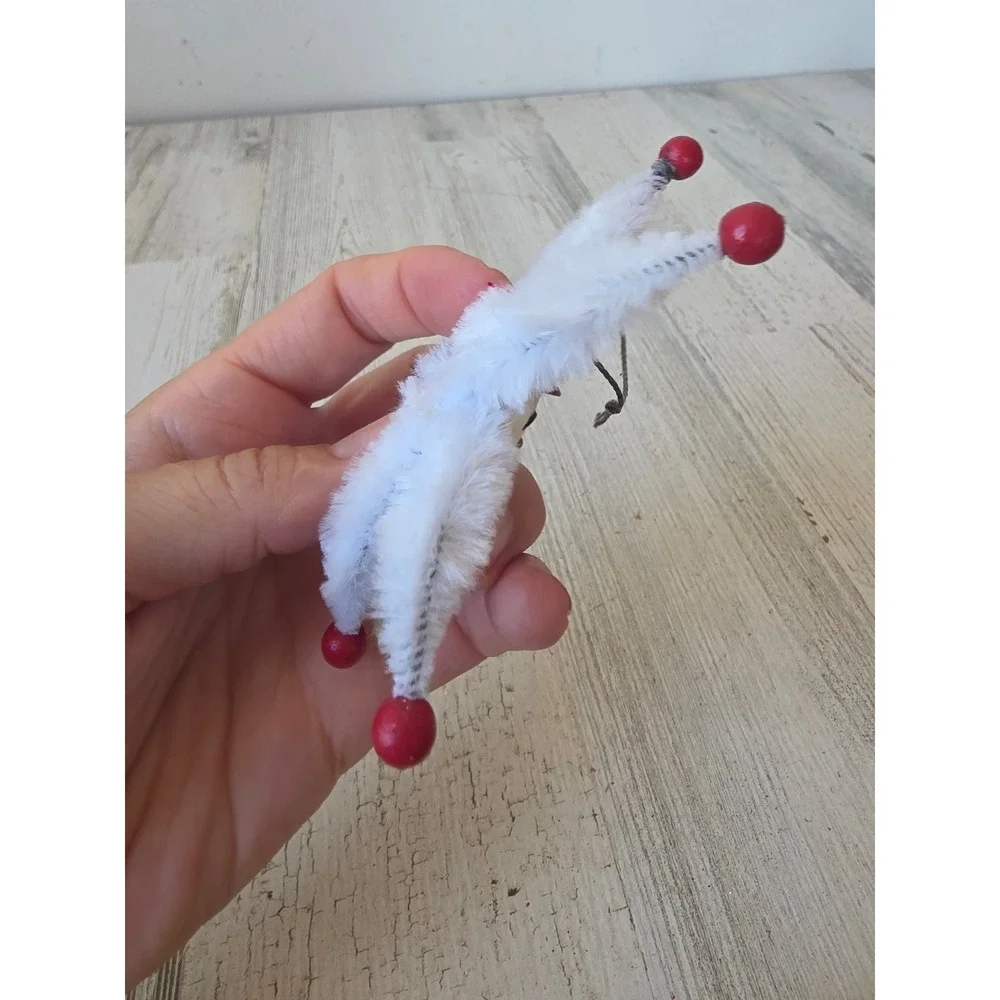 Vtg style snowman star ornament shabby chic Xmas tree